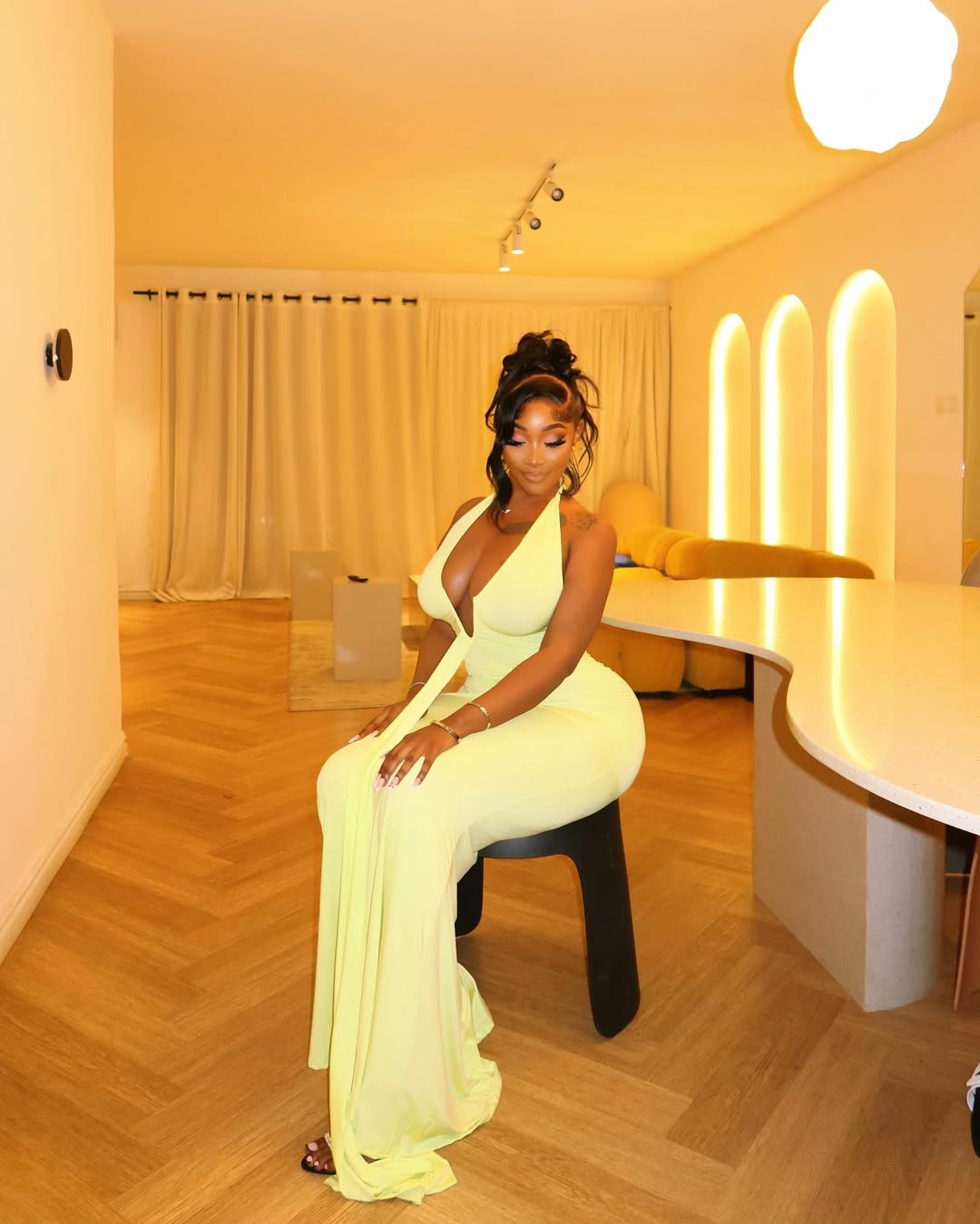 Lemon Glow Maxi Dress