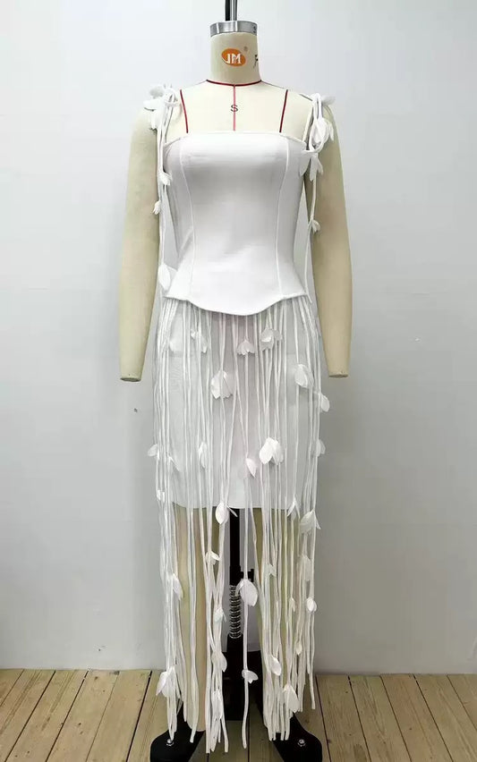 Isla Bandage Fringe Maxi Dress
