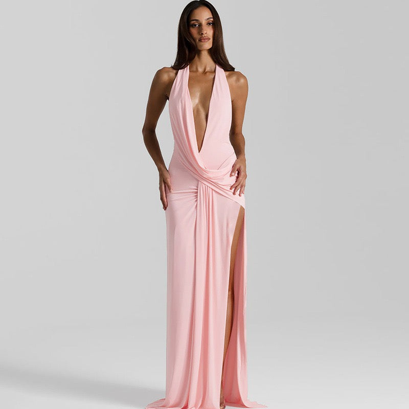 Pink Obsession Halter Gown