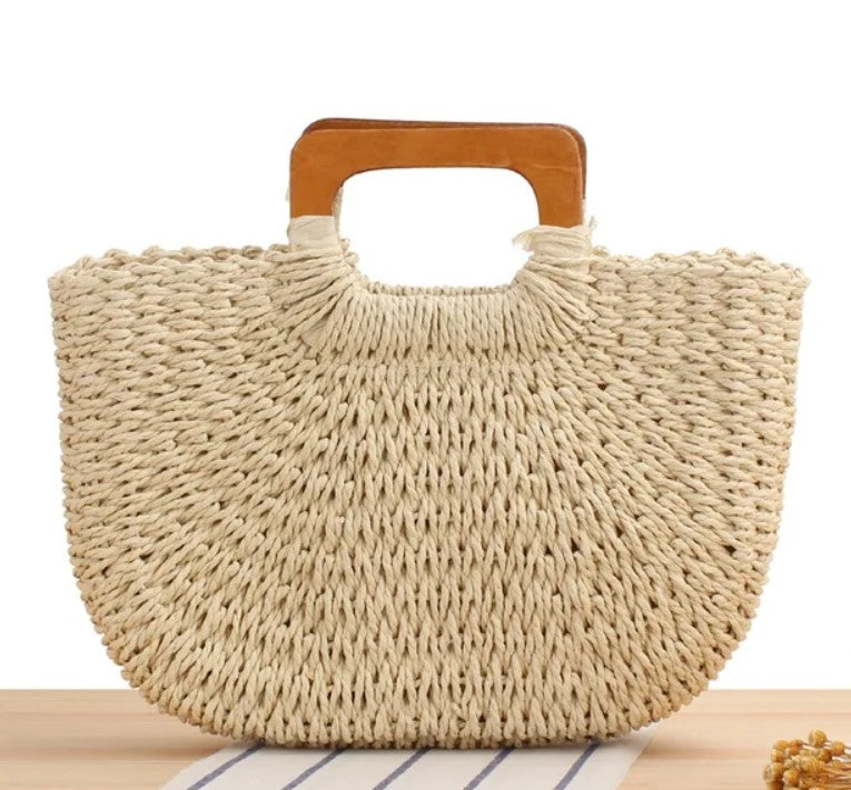 Soléa Woven Top-Handle Bag