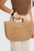 Aurelia Woven Top-Handle Bag