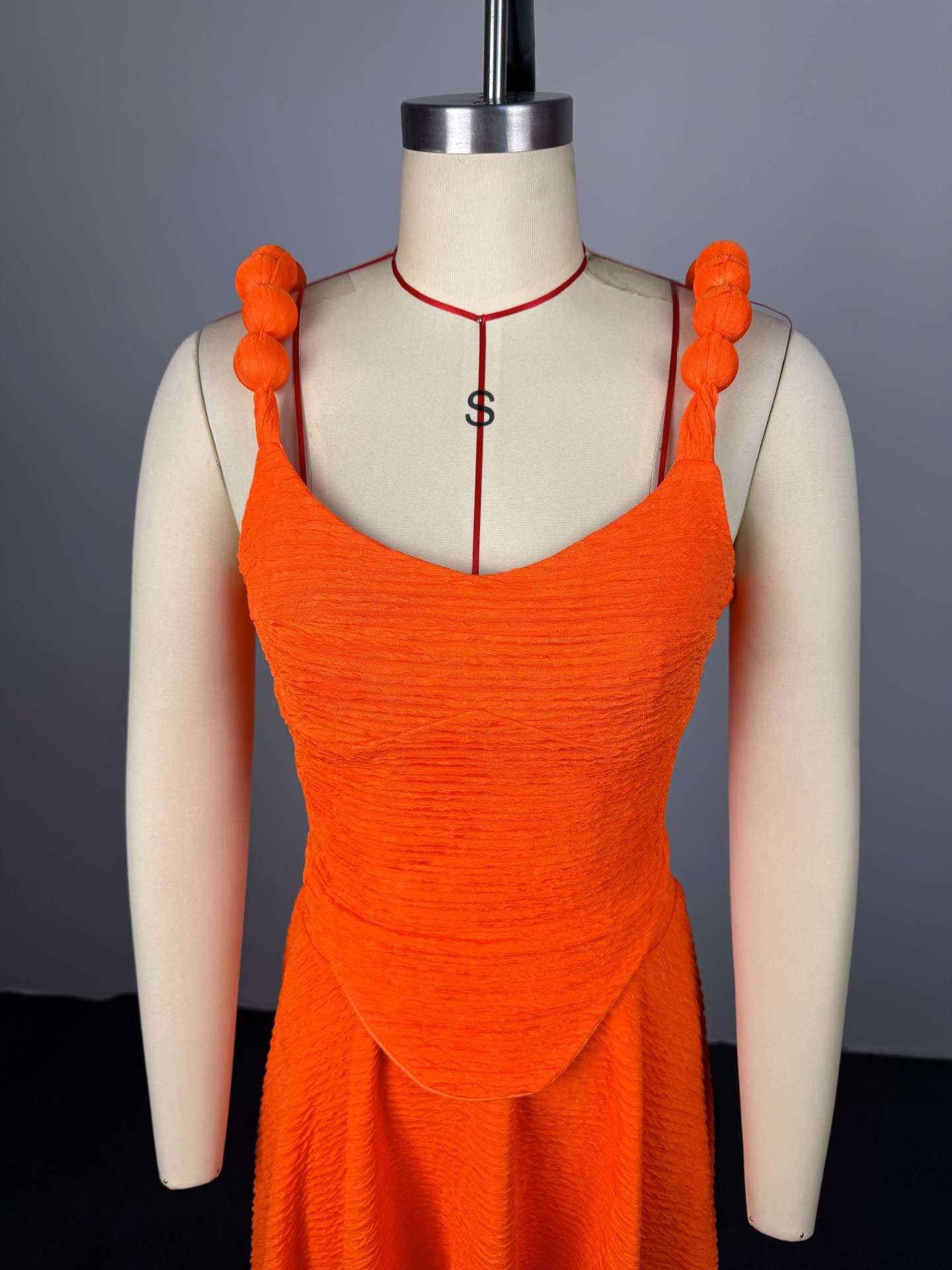 Birthday Glow Orange Midi Dress