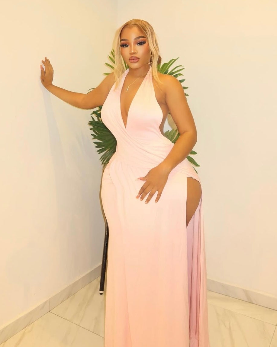 Pink Obsession Halter Gown