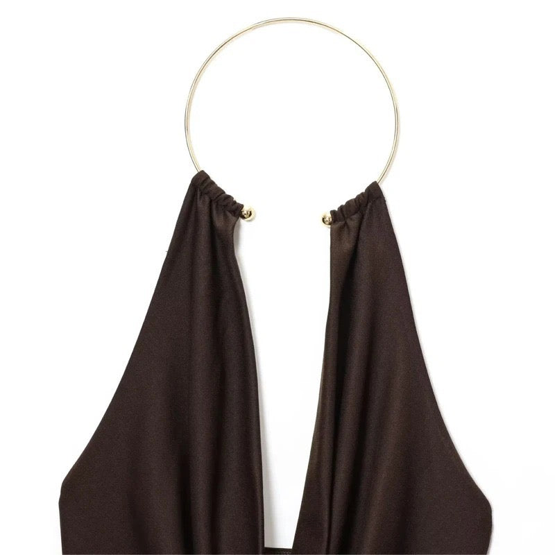Nyla Gold Ring Bodysuit Top