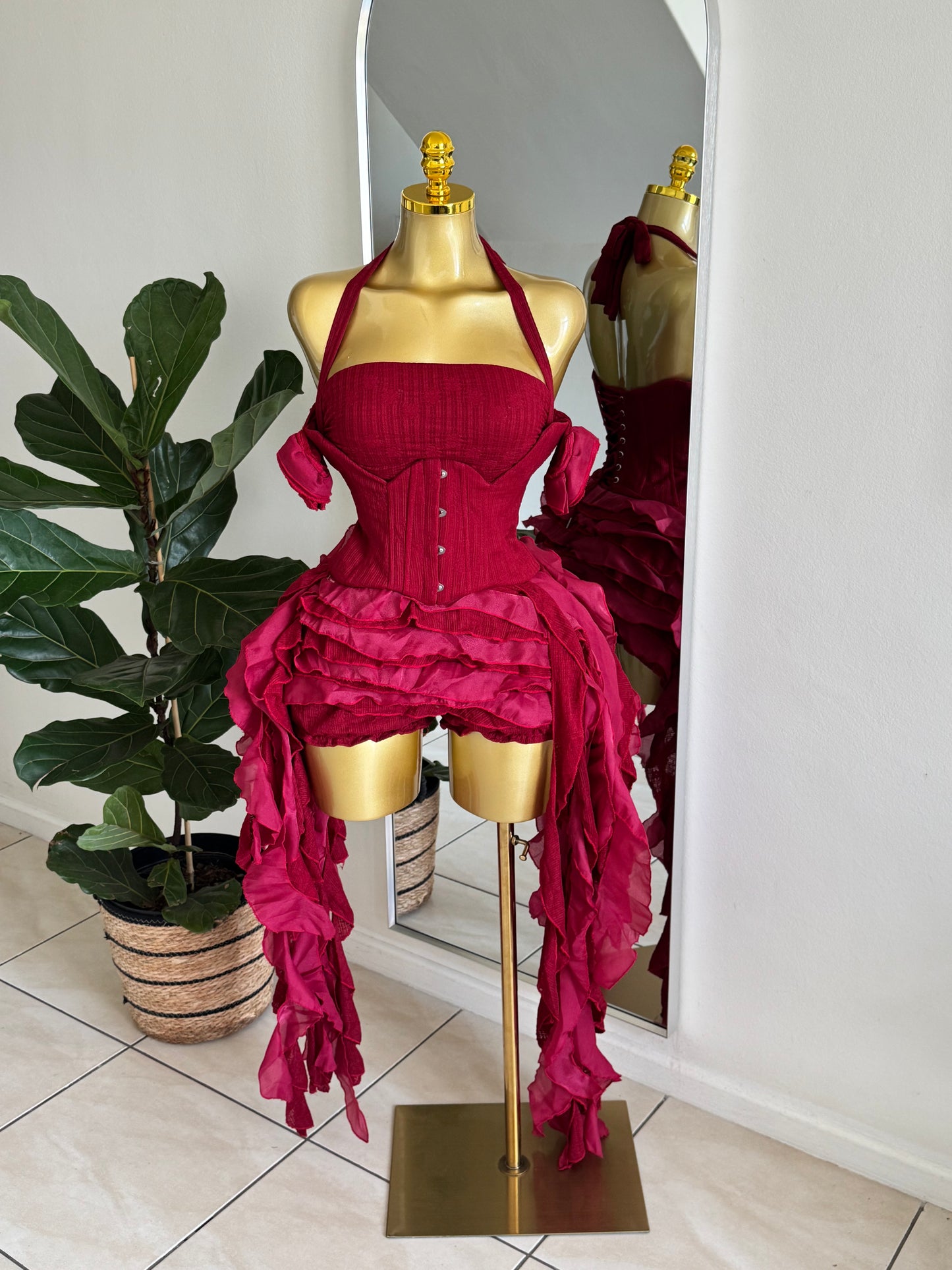 Ruffle Corset Dress