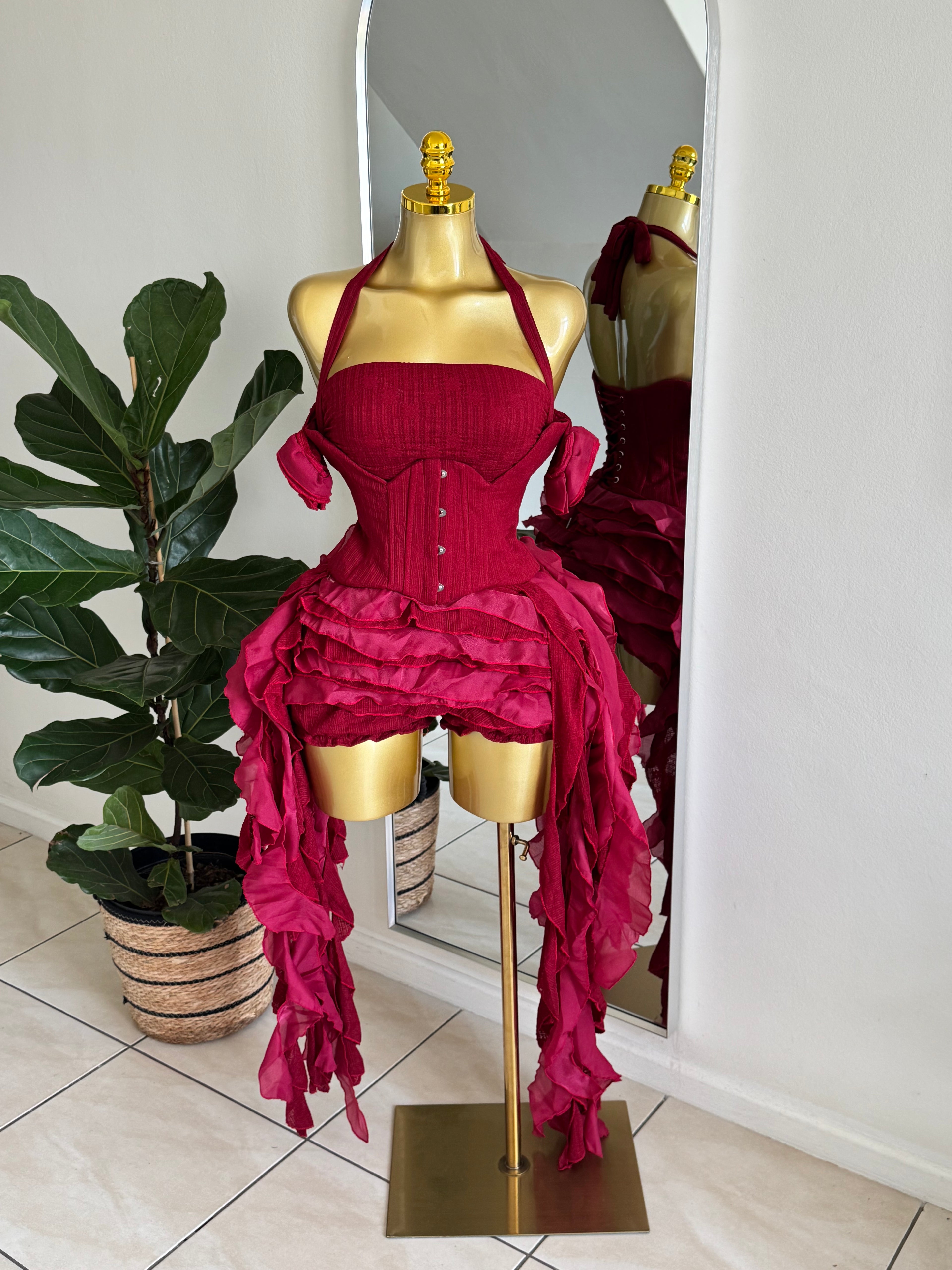 Ruffle Corset Dress