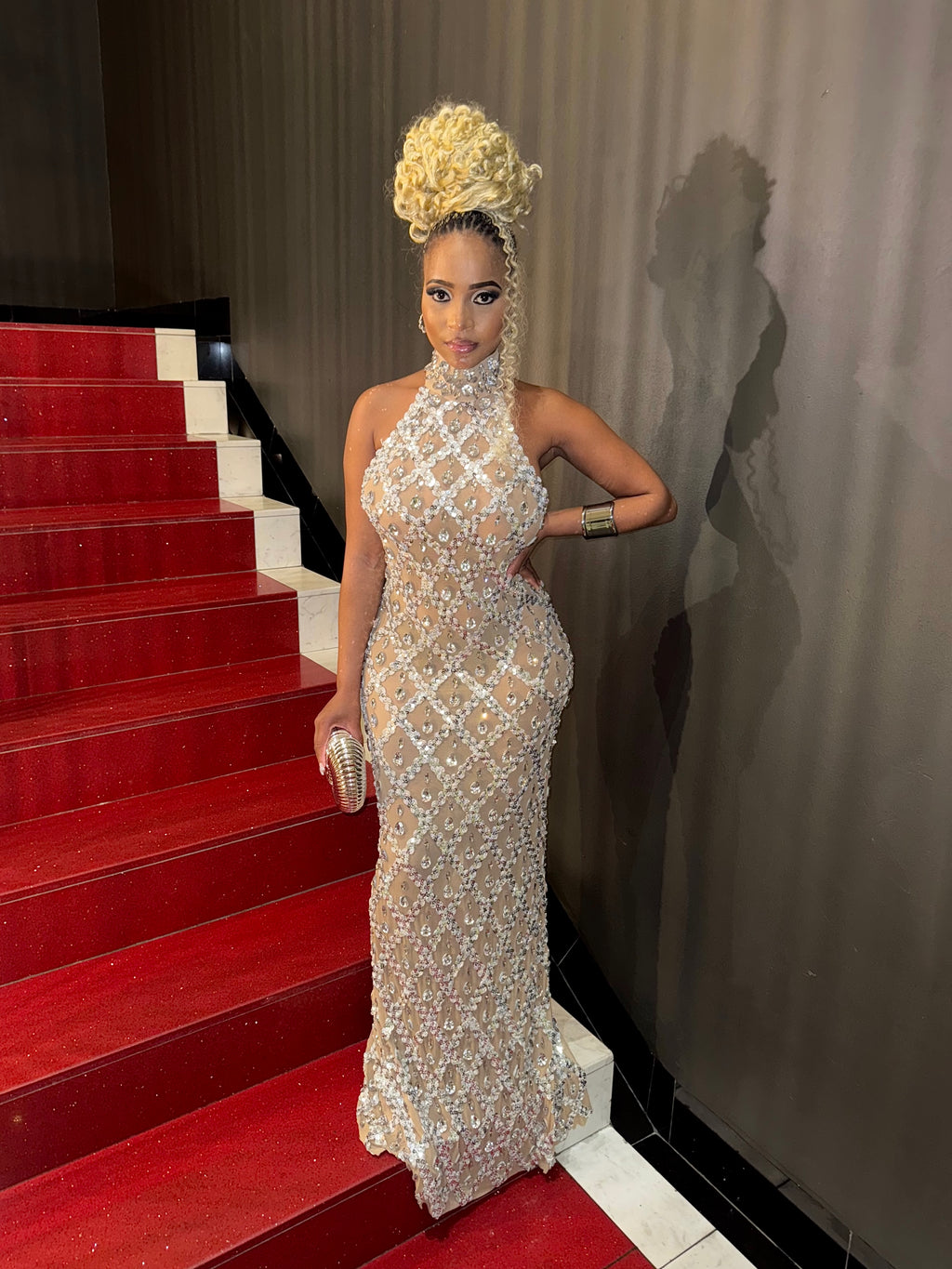 Rhinestone Crystal Maxi
Dress