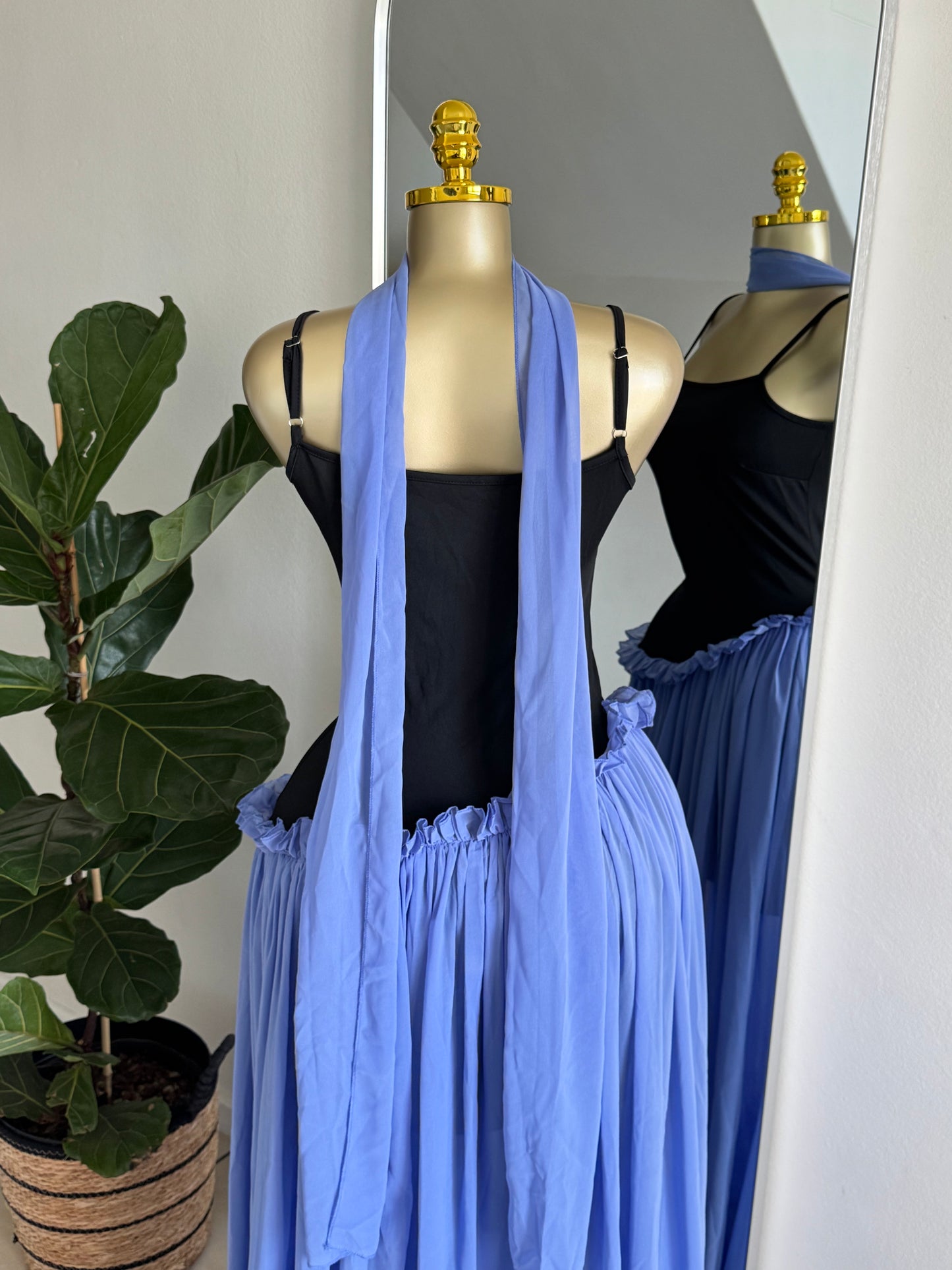 Lilac Contrast Maxi Dress