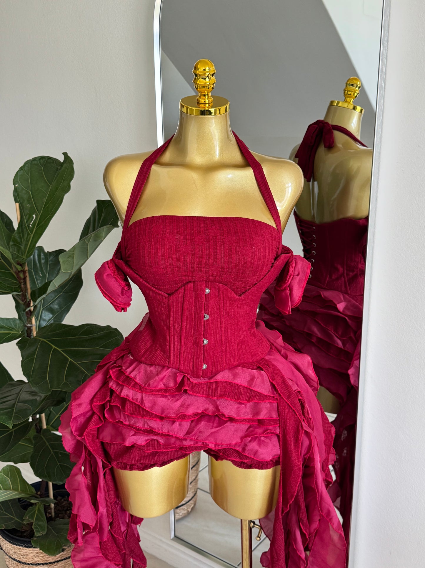 Ruffle Corset Dress