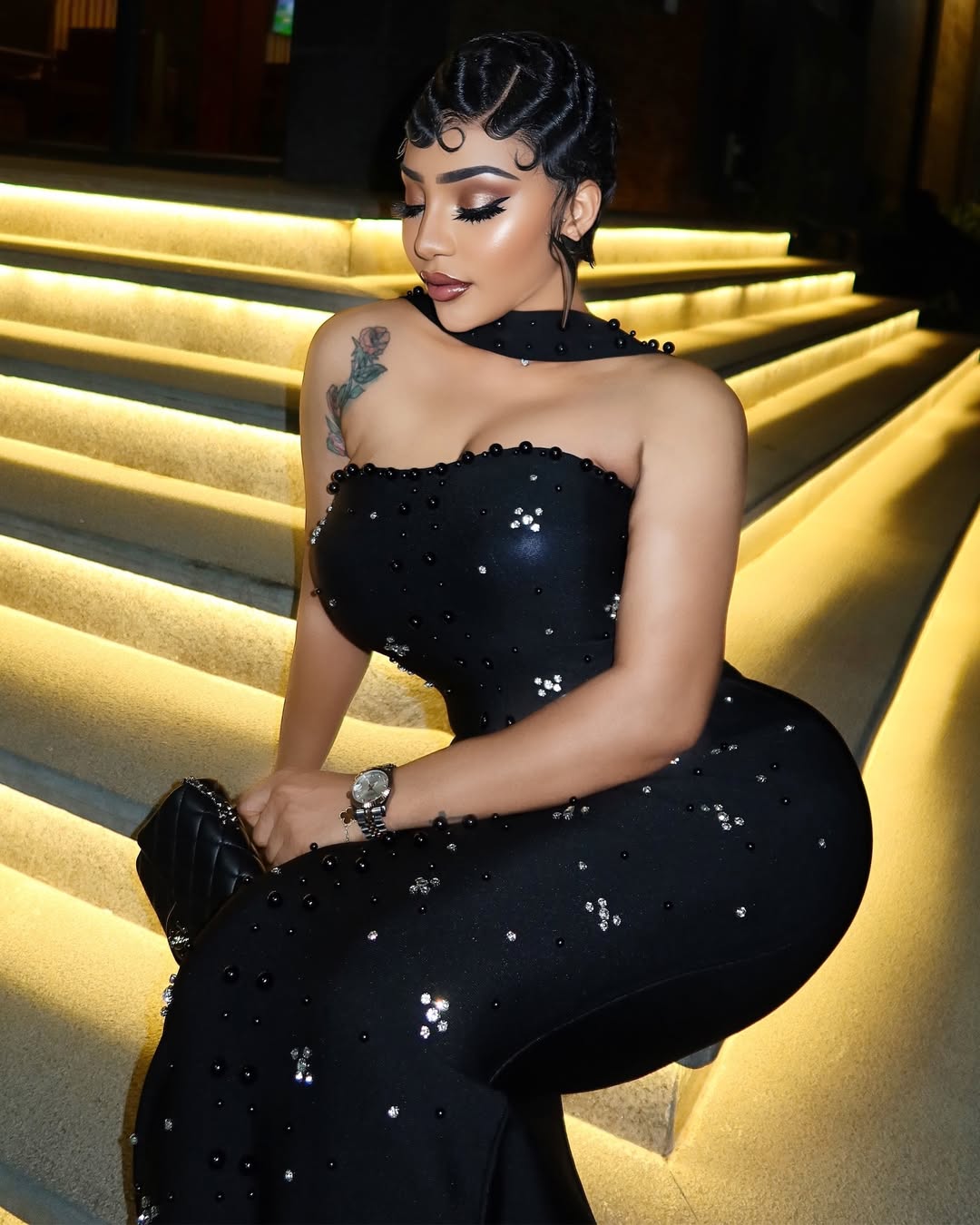 Pearl Bandage Maxi Dress