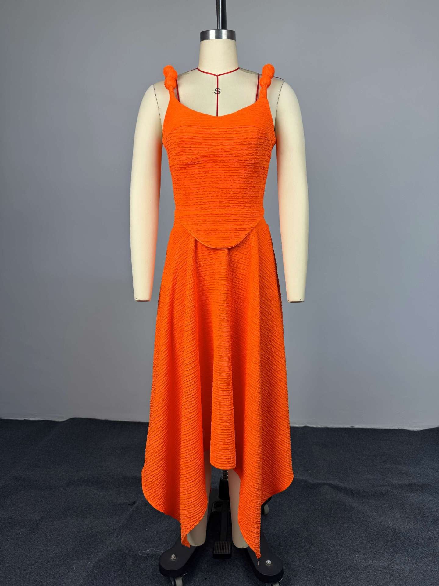 Birthday Glow Orange Midi Dress