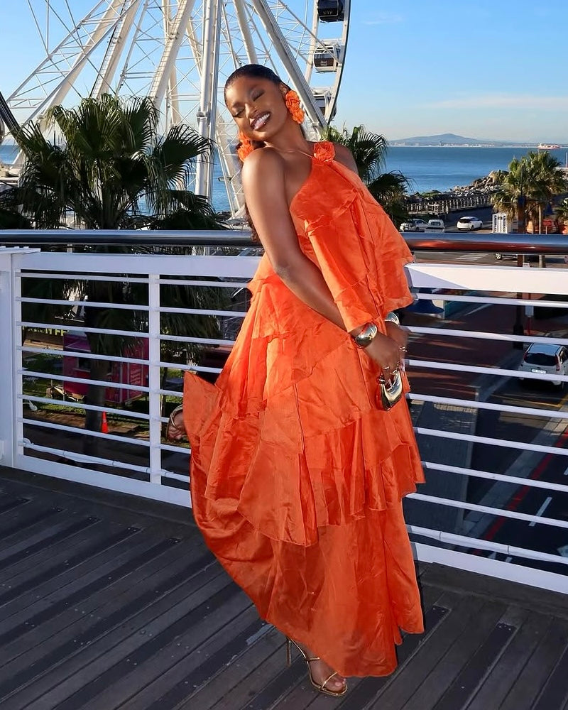 Valencia Ruffle Gown