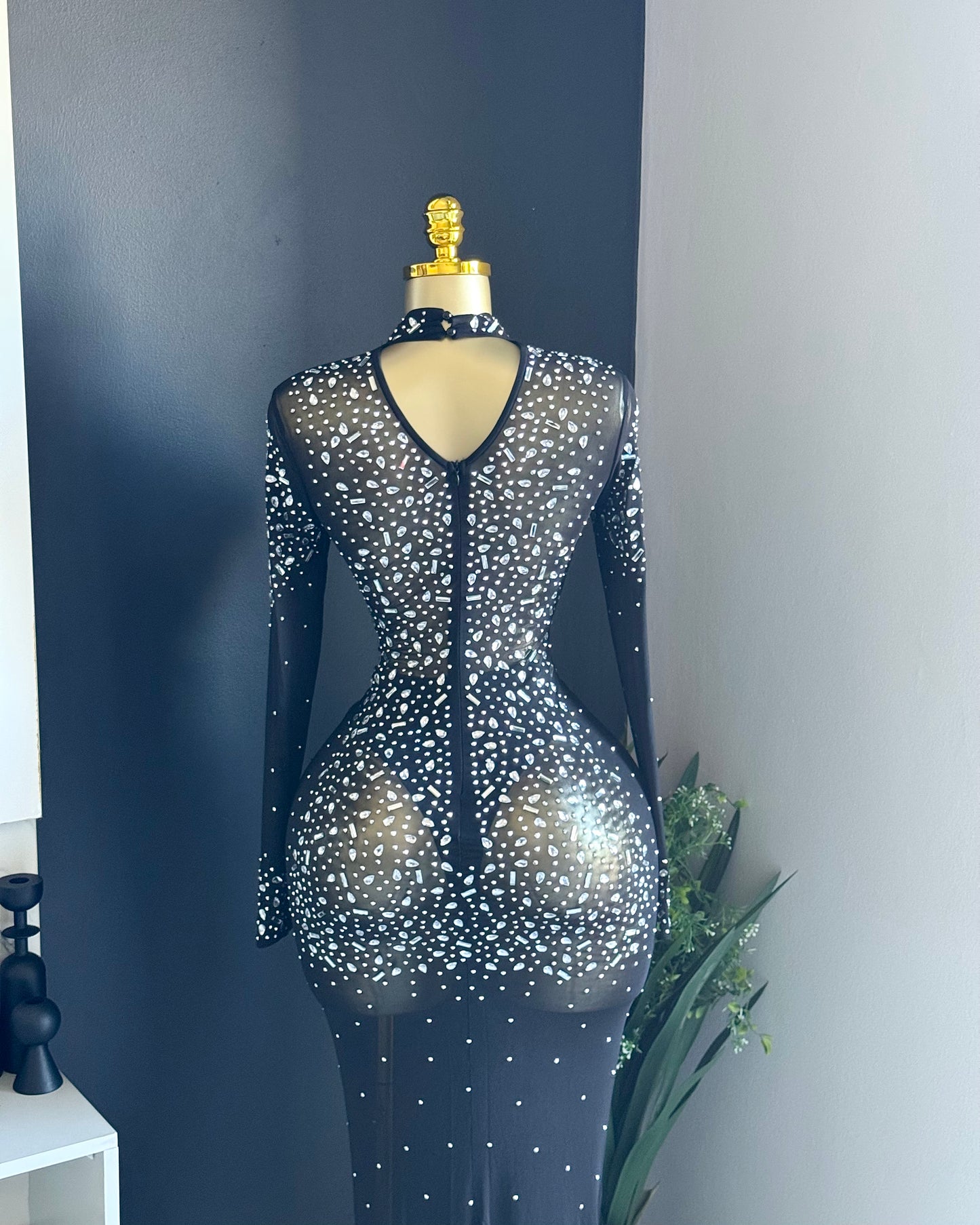 Midnight Crystal Gown