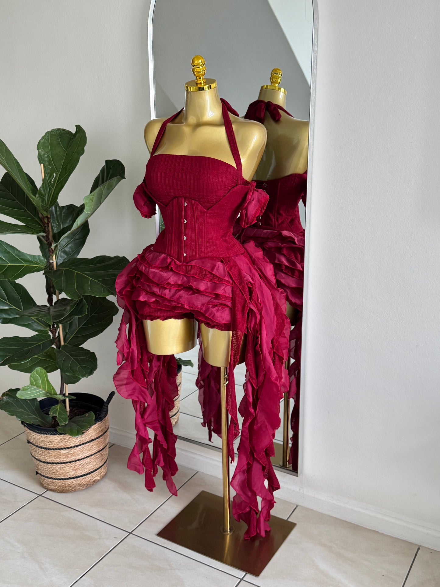 Ruffle Corset Dress