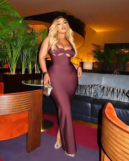 Mocha Allure Maxi Dress