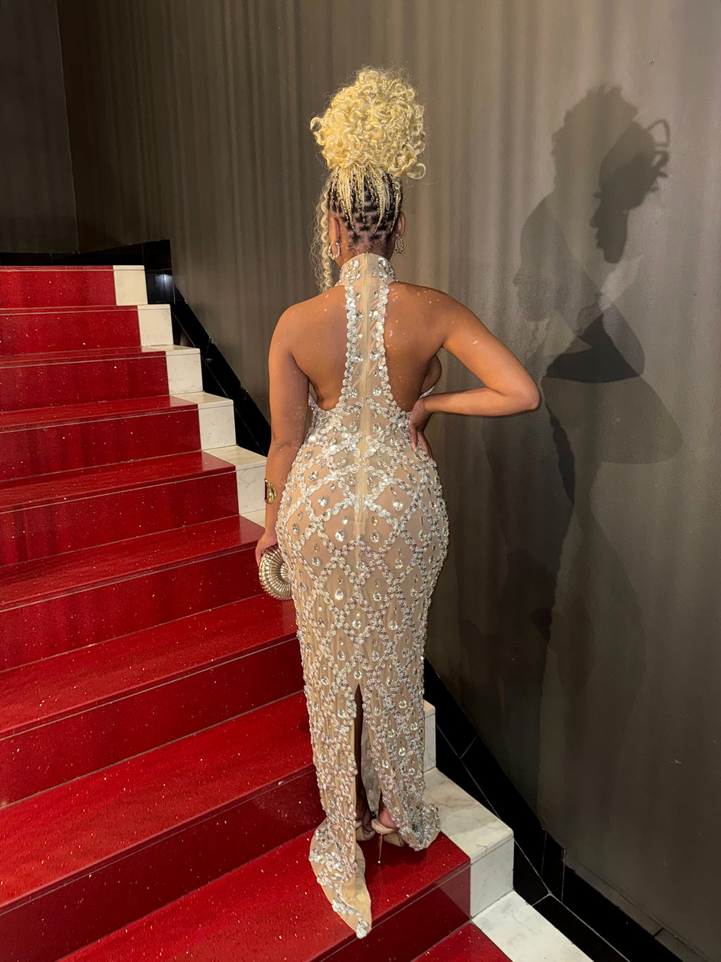 Rhinestone Crystal Maxi
Dress