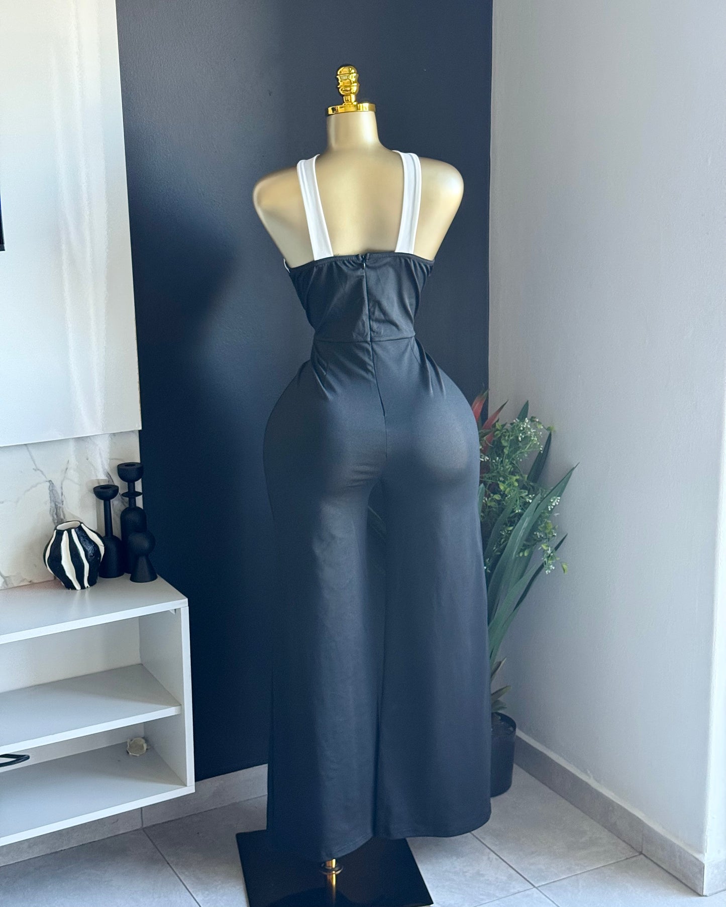 Noir Luxe Cut-Out Jumpsuit