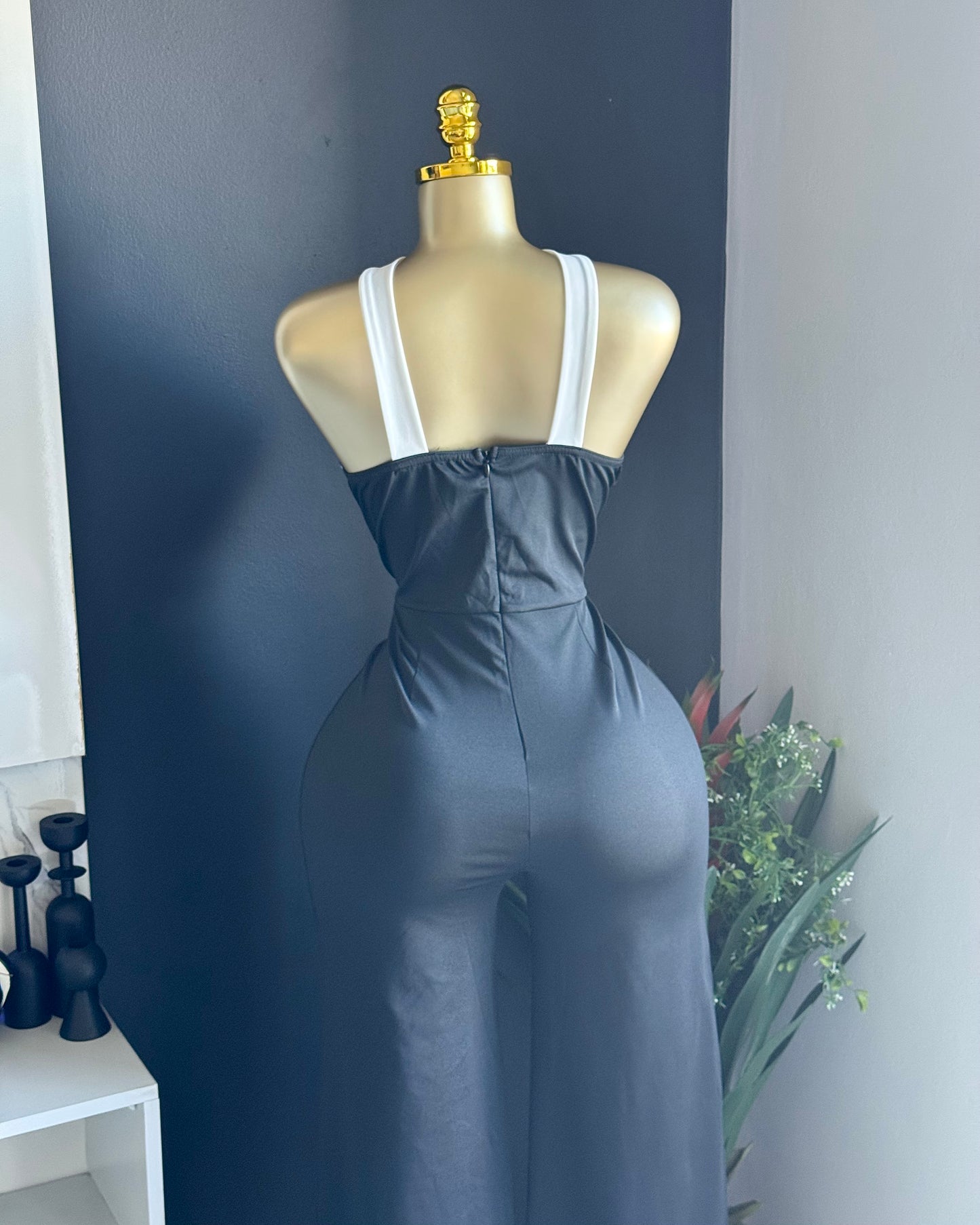 Noir Luxe Cut-Out Jumpsuit