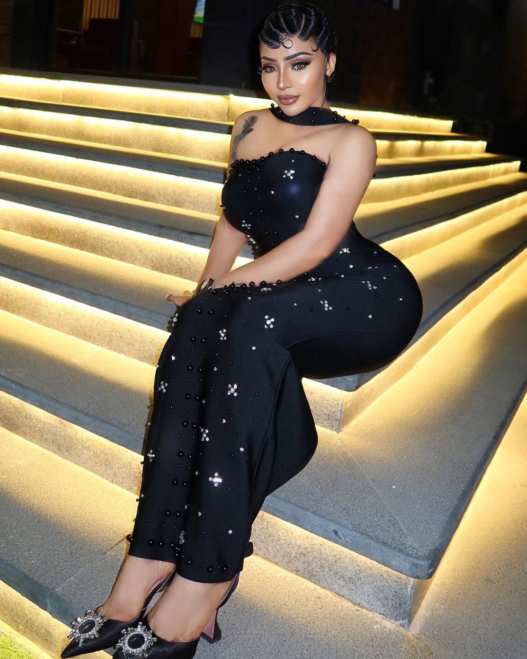 Pearl Bandage Maxi Dress
