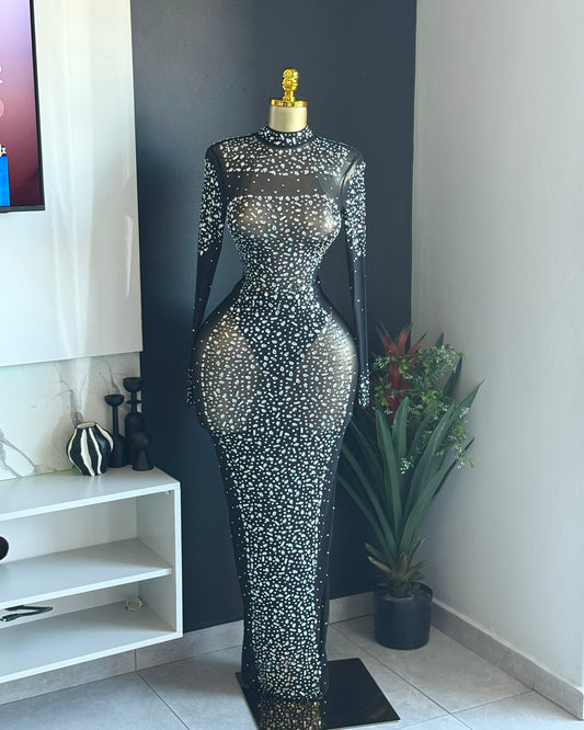 Midnight Crystal Gown