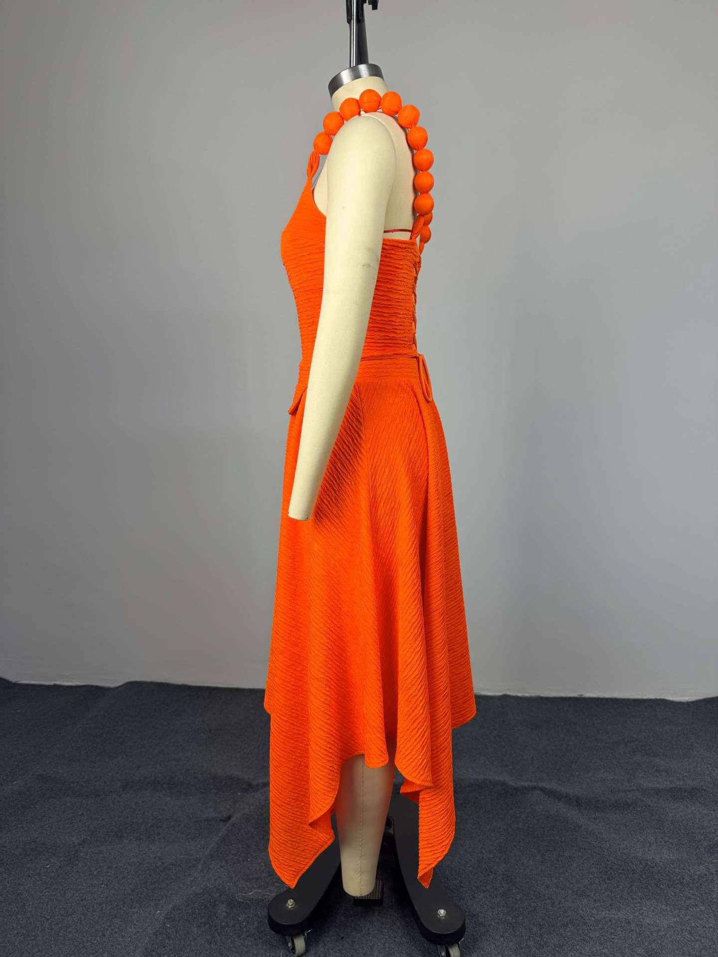 Birthday Glow Orange Midi Dress