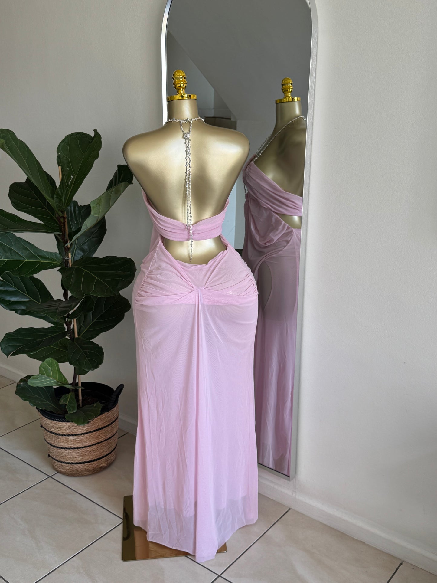 Crystal Drape Maxi Dress