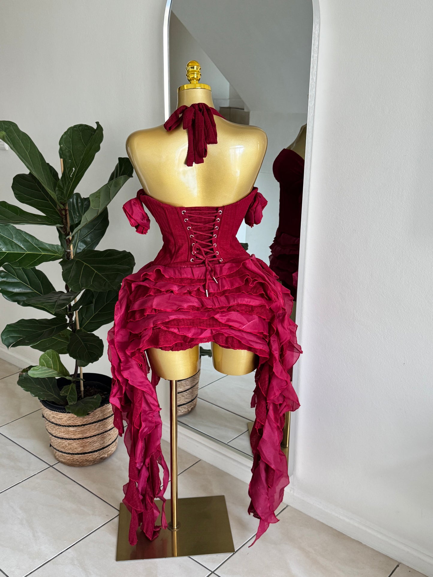 Ruffle Corset Dress