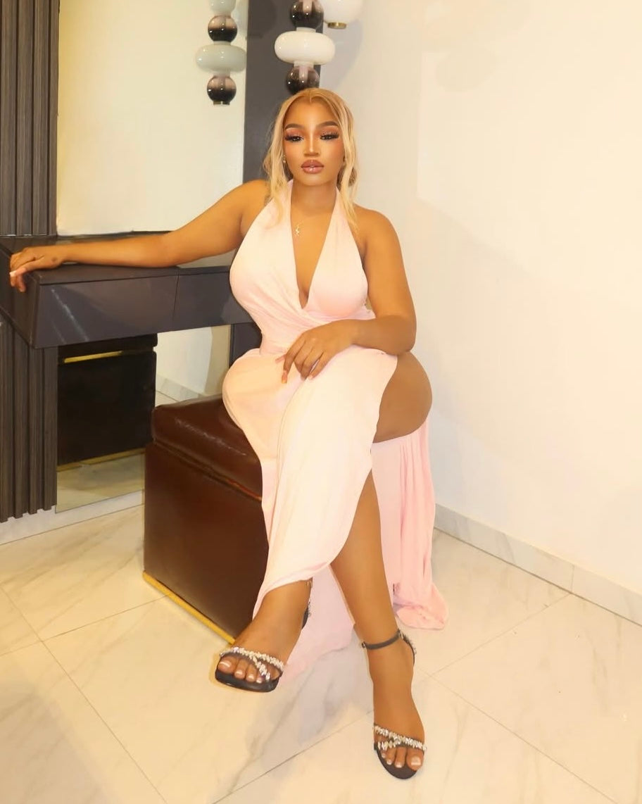 Pink Obsession Halter Gown