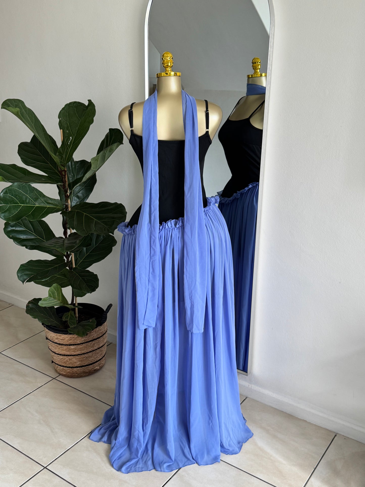 Lilac Contrast Maxi Dress