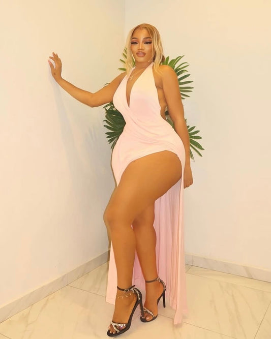 Pink Obsession Halter Gown