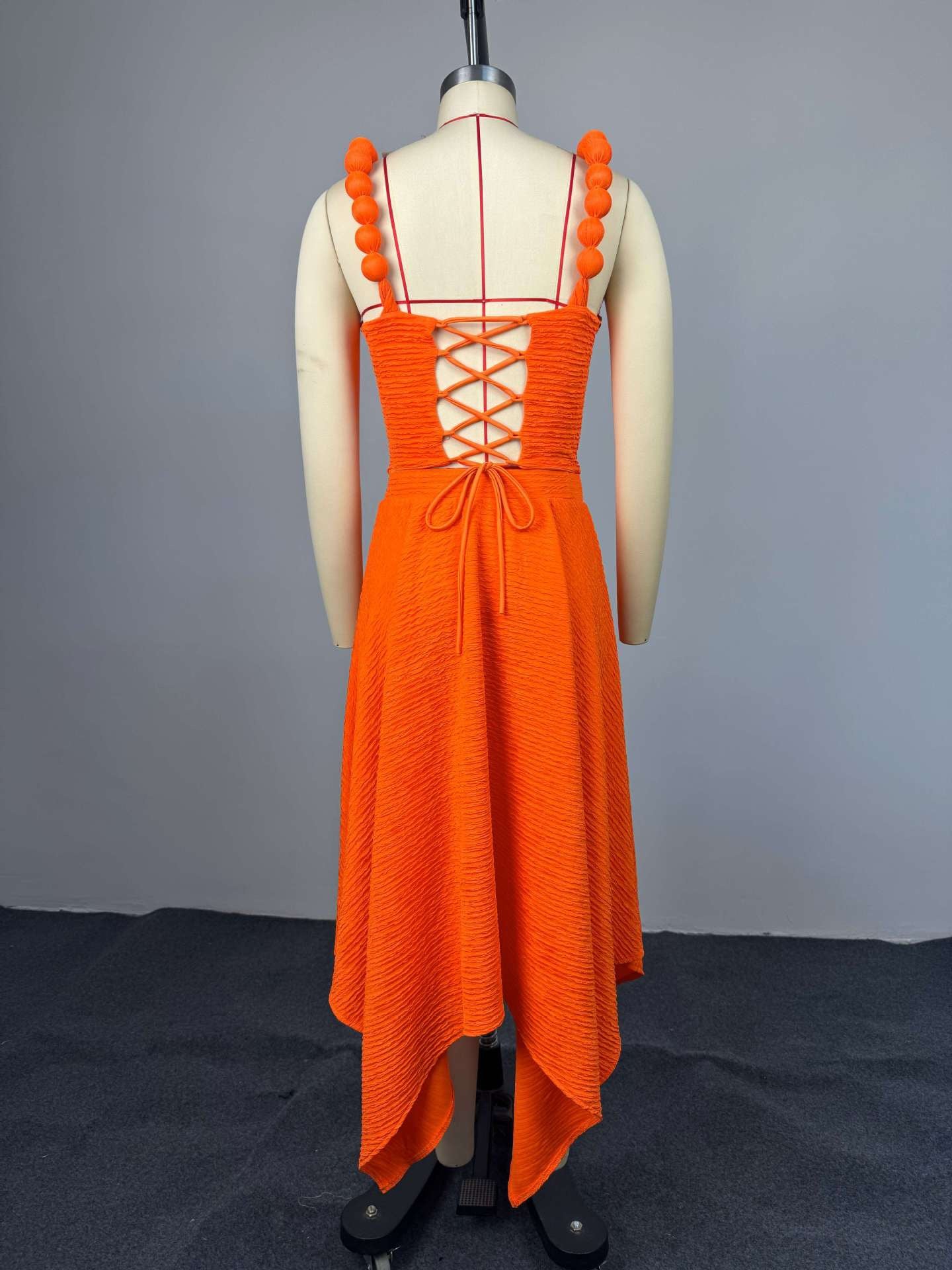 Birthday Glow Orange Midi Dress