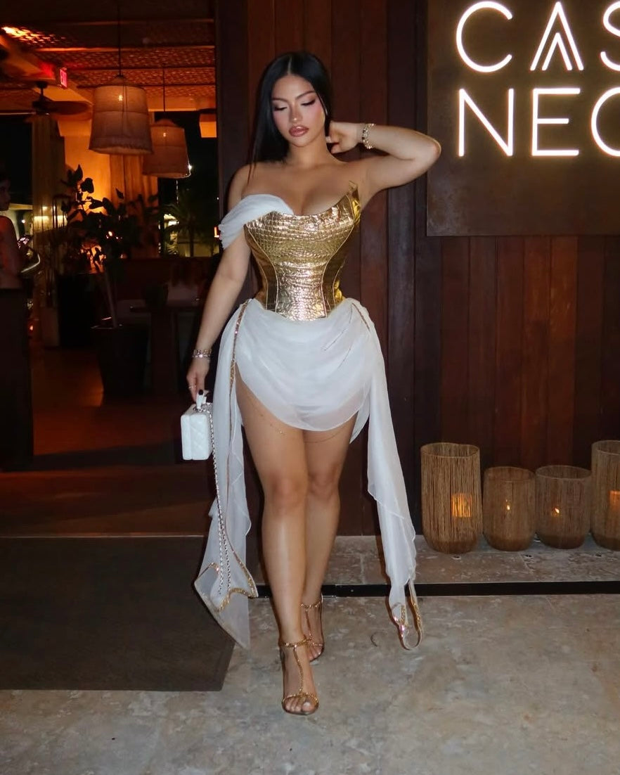 All Eyes On Me Corset Mini Dress