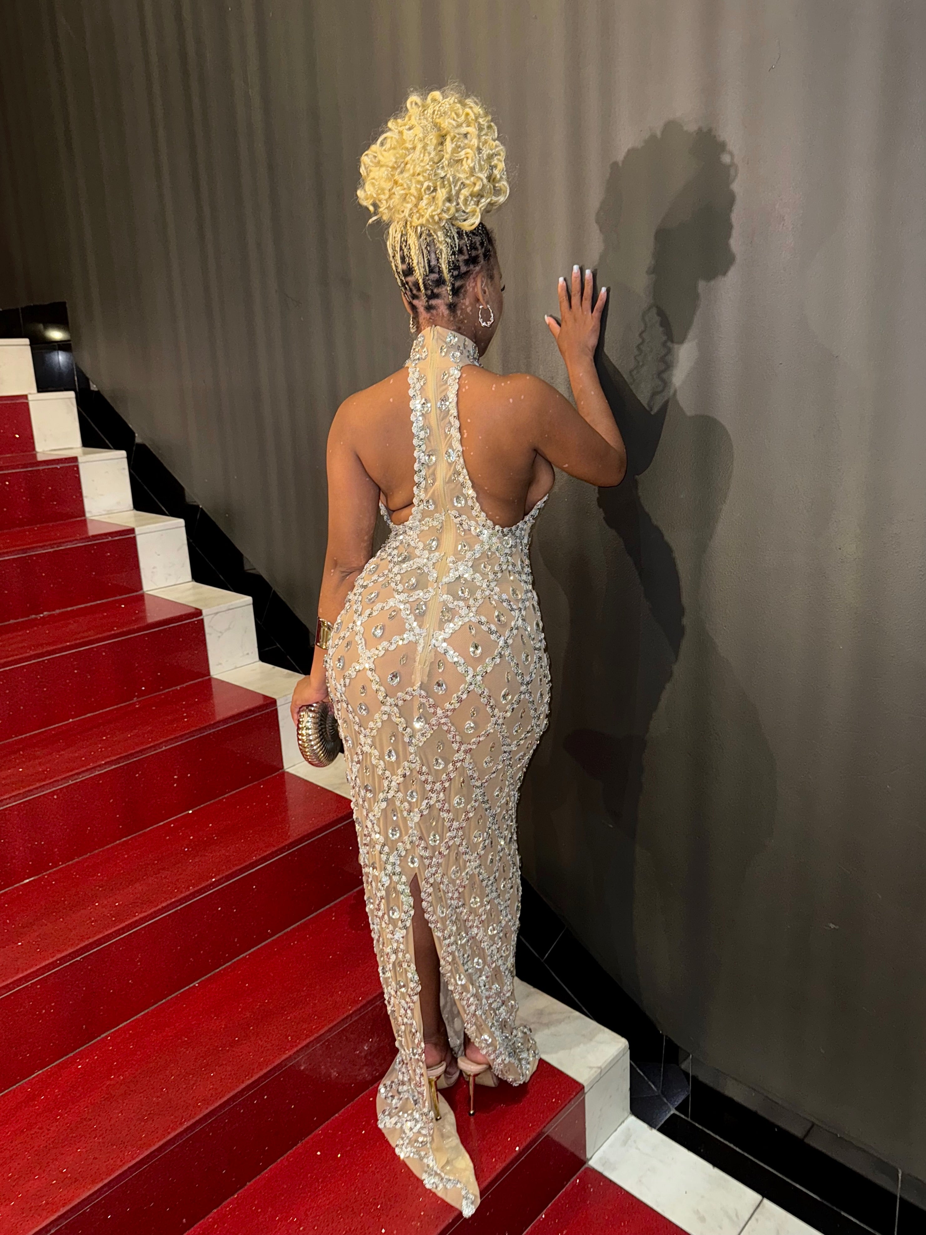 Rhinestone Crystal Maxi
Dress