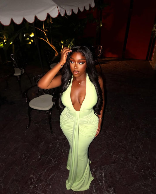 Lemon Glow Maxi Dress