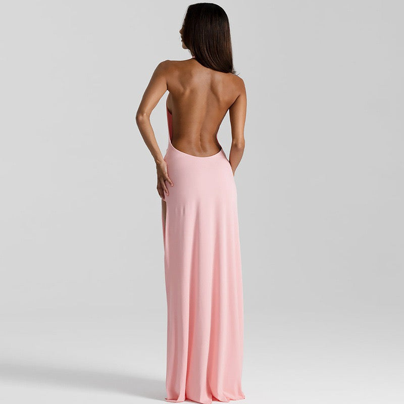 Pink Obsession Halter Gown