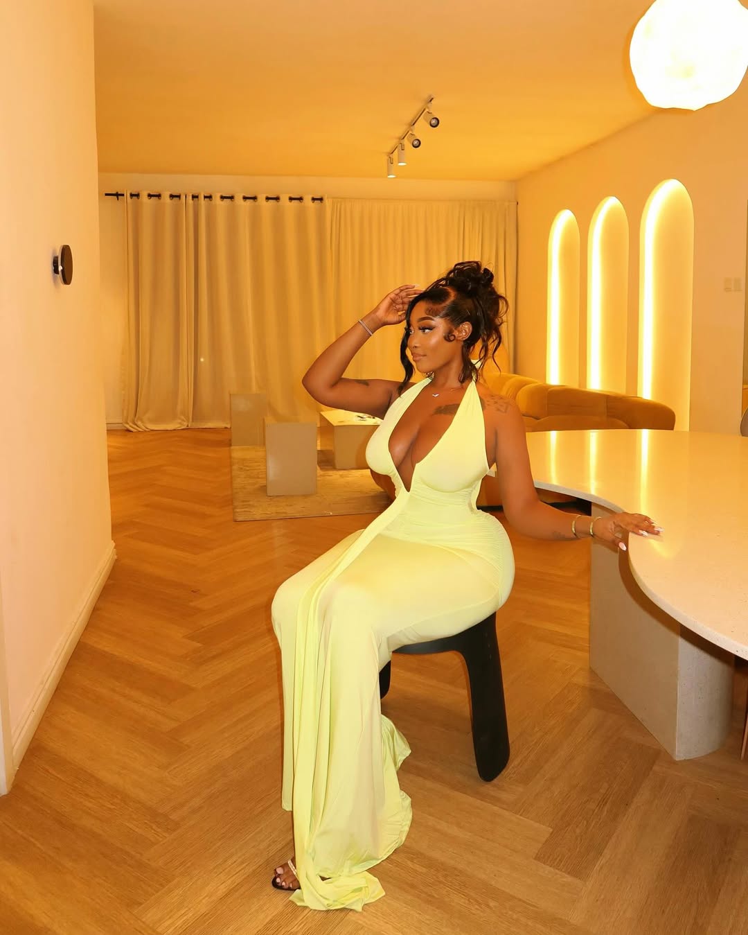 Lemon Glow Maxi Dress