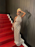 Rhinestone Crystal Maxi
Dress