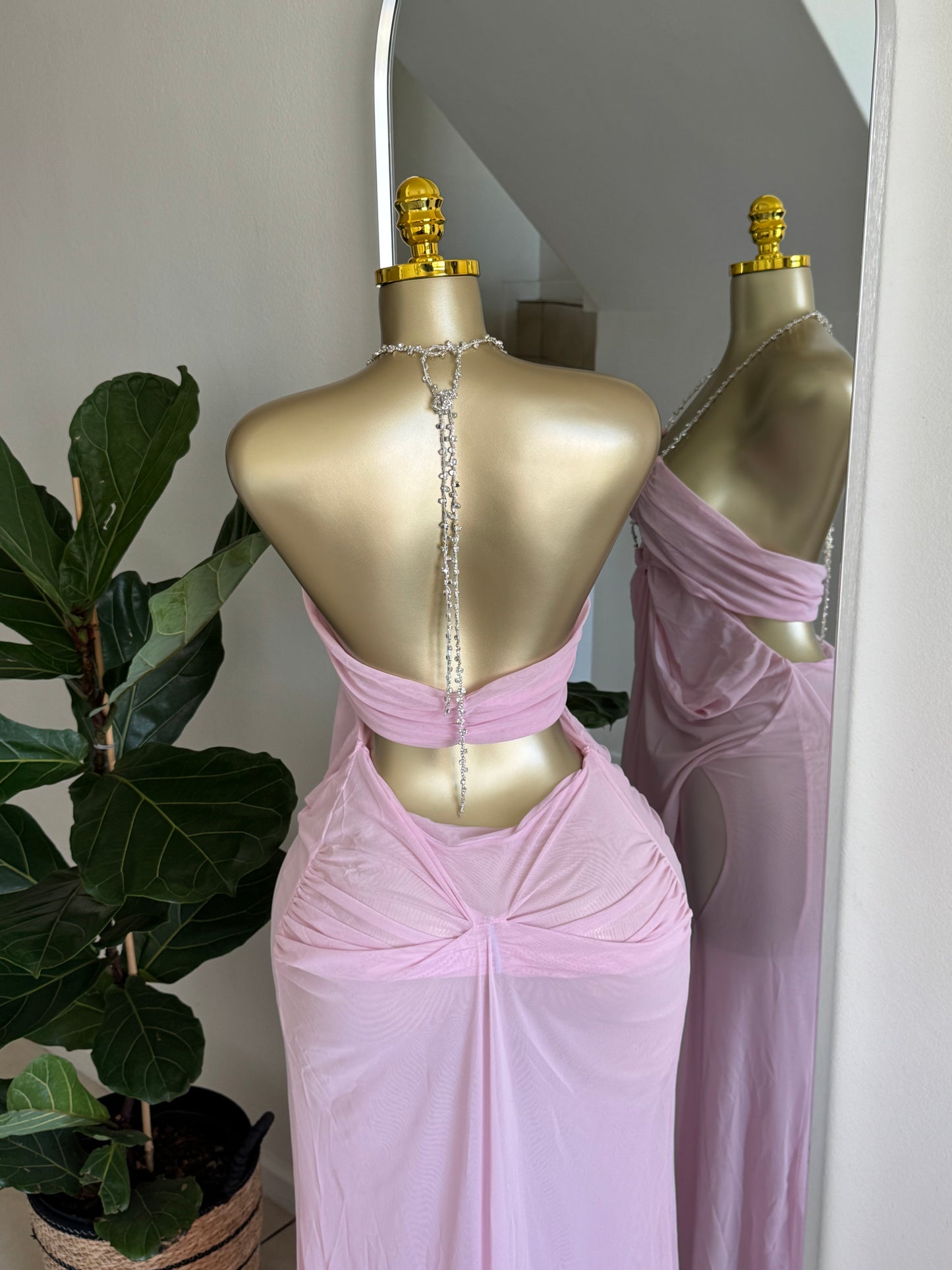 Crystal Drape Maxi Dress