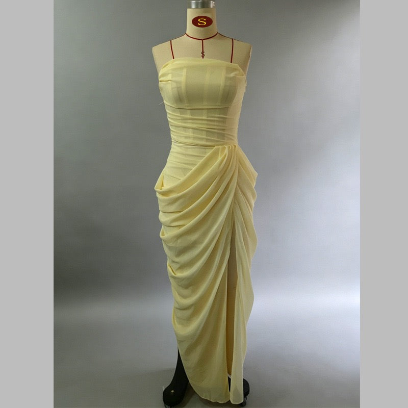 Alina Yellow Maxi Dress