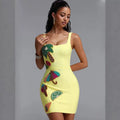 Tiziana Yellow Sequin Mini Dress