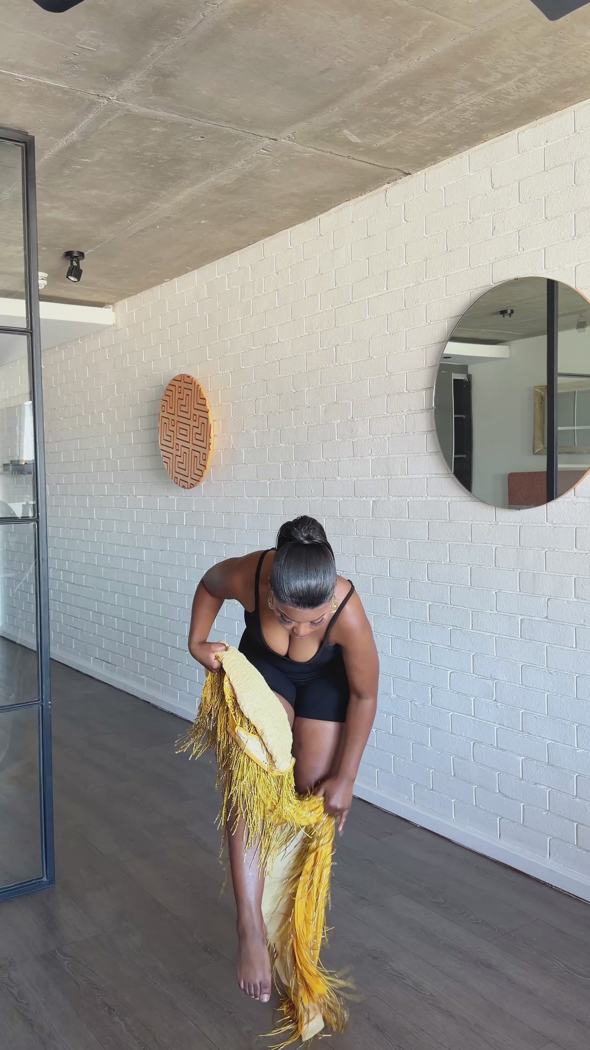 Azélie Gold Fringe Maxi Dress