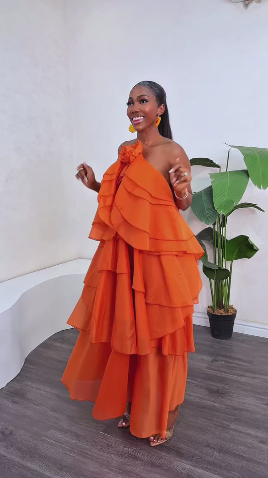 Valencia Ruffle Gown