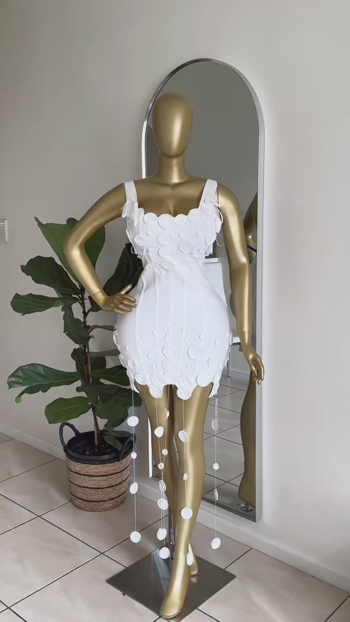 Odette Petal Bandage Mini Dress